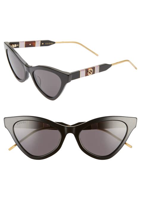 gucci large cat eye sunglasses|Gucci 55mm cat eye sunglasses.